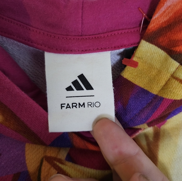 Farm Rio X Adidas Birds of Paradise Bold Pink Jacket And Shorts Set Size S - Picture 7 of 11